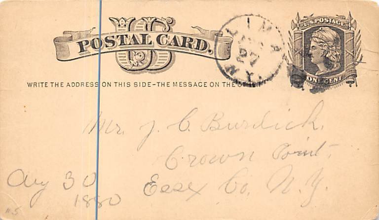 Postal Cards, Late 1800's Postal Used Unknown 