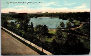 1912 Loring Park And Plaza Hotel Minneapolis Minnesota MN Posted Postcard