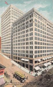 SEATTLE, WA Washington  AMERICAN SAVINGS BANK~Empire Building  c1910's Postcard