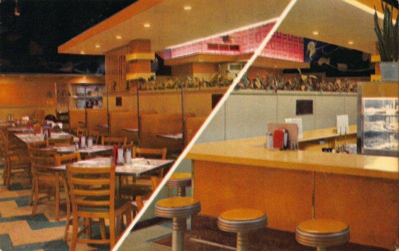 Postcard Interior of The Ambassador Cafe in Omaha, Nebraska~120101