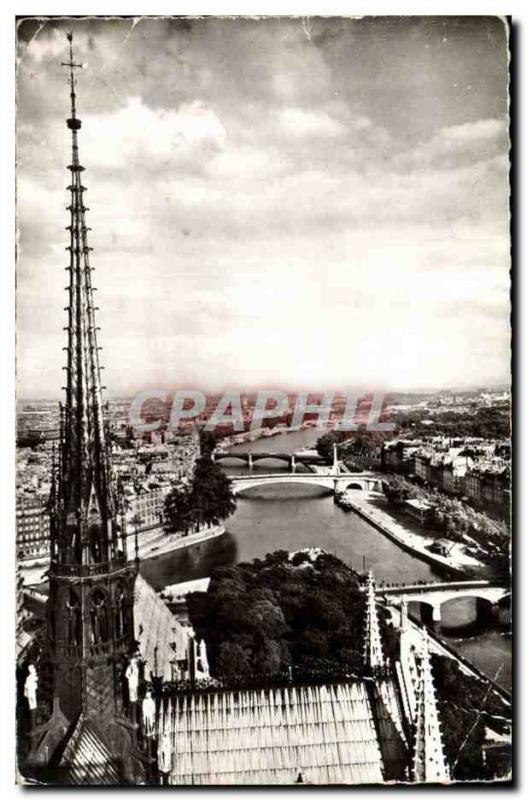 Paris Modern Postcard Panoramic View from Notre Dame (Scouts correspondence)