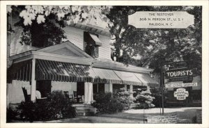 Raleigh NC The Restover Tourist Home Vintage Postcard