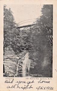 SHERBURNE NEW YORK~REXFORD FALLS-BRIDGE POSTCARD 1906 PSMK