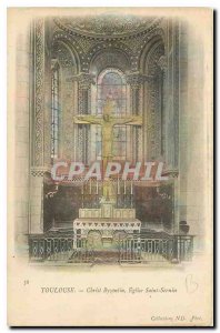 CARTE Postale Old Toulouse Christ Byzantine Church of Saint Sernin