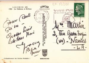 BF13301 loches le chateau et st ours  france front/back image