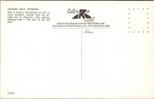 Vtg Wyoming WY Jackson Hole Scenic Mountain View 1950s Postcard