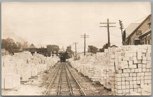 PROCTOR VT MARBLE YARDS ANTIQUE REAL PHOTO POSTCARD RPPC