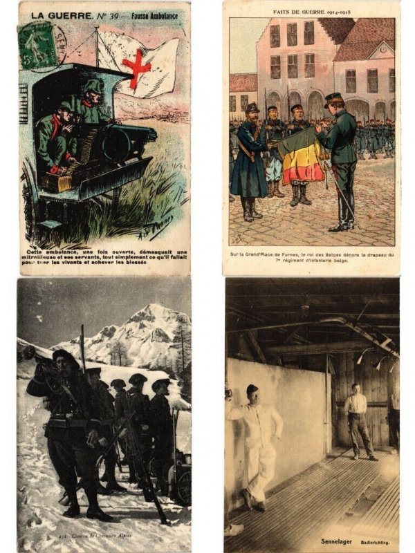 MILITARY, 250 Vintage Postcards Mostly pre-1940 (L6200)