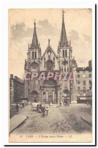 Lyon Old Postcard L & # 39eglise Saint Nizier