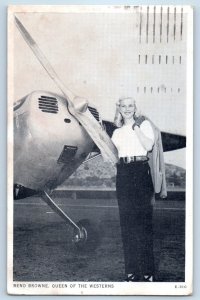 c1930's Reno Browne Queen Of The Westerns Olympia Washington WA Postcard