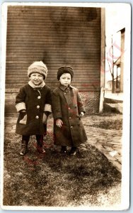 c1900s Masculine Little Boys RPPC Real Photo Postcard Mature Small Men Cute A84