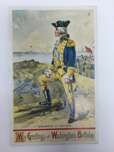 George Washington's Birthday My Greetings Postcard Yorktown