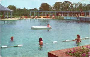 Postcard AL Point Clear Grand Hotel Swimming Pool Girls Bathing Suits 1960s S74