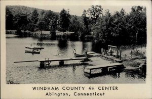 Abington Connecticut CT Windham County 4H Summer Camp Real Photo Vintage PC