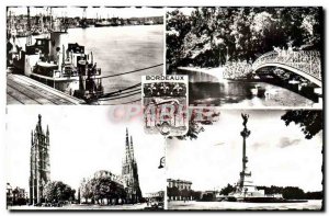 Modern Postcard Souvenir de Bordeaux La Rade Boat Pey Berland Public garden G...