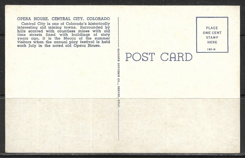 Colorado, Central City - Opera House - [CO-351]