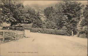 North Hatley Quebec Road Near the Park c1910 Vintage Postcard