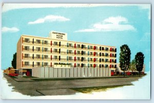 Winnipeg Manitoba Canada Postcard Charterhouse Motor Hotel York Street c1950's