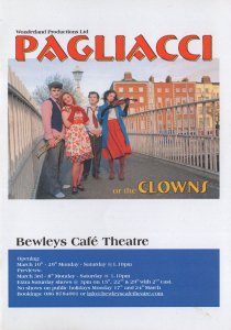 Pagliacci The Clowns Opera Bewleys Cafe Irish Theatre Programme TPHB