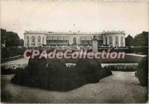 Postcard Modern flowery Deauville Casino beach and gardens