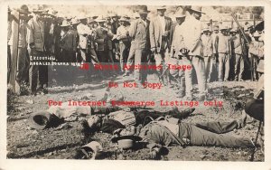 Mexico Border War, RPPC, Executed Soldiers in Nogales Mexico, Photo