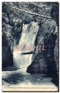 Old Postcard Servoz Les Gorges de Diosaz the Eagle Cascade