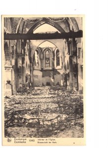 War Ruins, Church Interior, Dunkirk, France