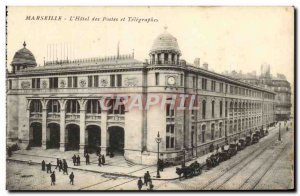 Old Postcard Marseille L & # 39Hotel Telegraphs Post and