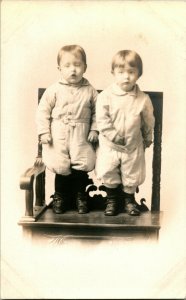 Vintage Real Photo Post Card RPPC Lot of 9 - All Same Victorian Family w Twins