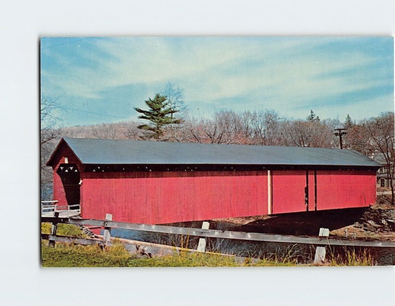 Postcard Ware River Covered Bridge, Massachusetts