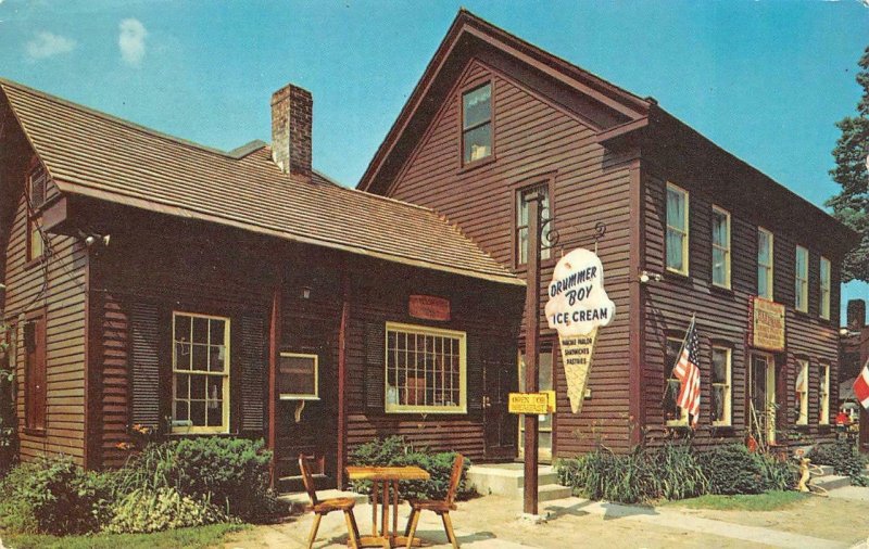 WILMINGTON, VT Vermont DRUMMER BOY ICE CREAM~Hardware Store LYMAN HOUSE Postcard