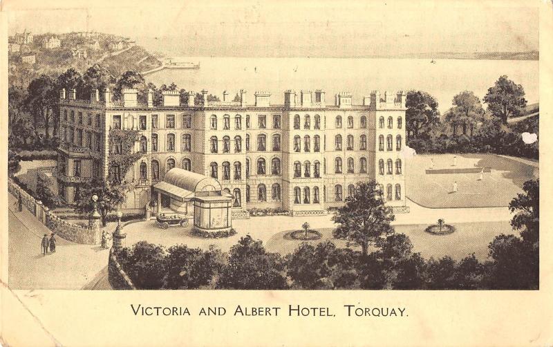 uk30499 victoria and albert hotel torquay real photo uk