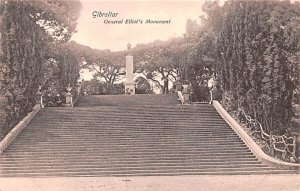 General Elliot's Monument Gibraltar Postcard.