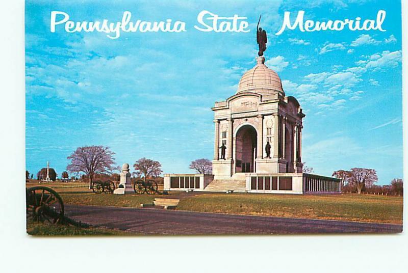 Postcard Pennsylvania State Memorial Gettysburg Battlefield Free Shipping# 2540A