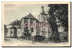 Old Postcard Poitiers L & # 39Eglise Saint Hilaire le Grand Facade North Side