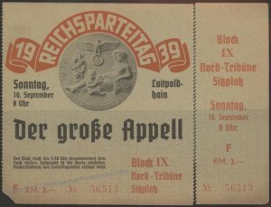 3rd Reich Germany 1939 Reichsparteitag Grosse Appell Grand Assembly Never 111513