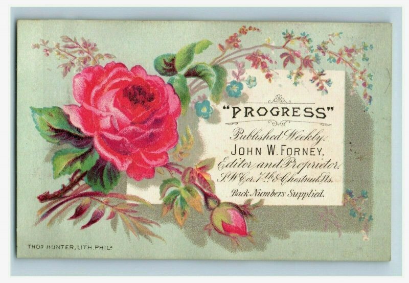 1880s Progress Weekly Newspaper John W. Forney P221