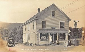 Middlesex VT Seaver's Store Gas Station Post Office Real Photo Postcard