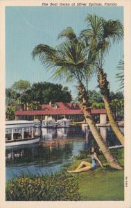 Florida Silver Springs Feeding The Boat Docks Curteich