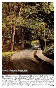 Postcard ROAD SCENE Rye Beach New Hampshire NH AS9133