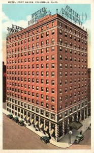 Hotel Fort Hayes Landmark Building Columbus Ohio Scott Pub Vintage Postcard 1930