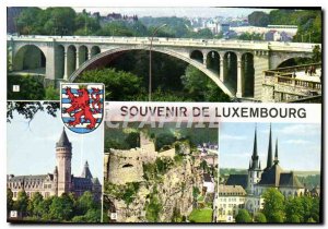 Old Postcard Adolphe Bridge Luxembourg Caisse d'Epargne and Fortifications Ca...