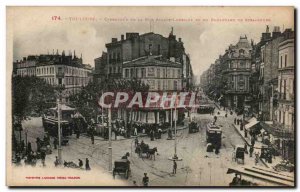 Tououse - Crossroad of Rue d'Alsace Lorraine - Old Postcard