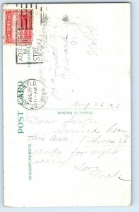 St. John's Newfoundland and Labrador Canada Postcard Port and Town Scene 1926