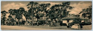 1940 St. Petersburg Florida FL Postcard Wick's El Portal Motel Double Folding