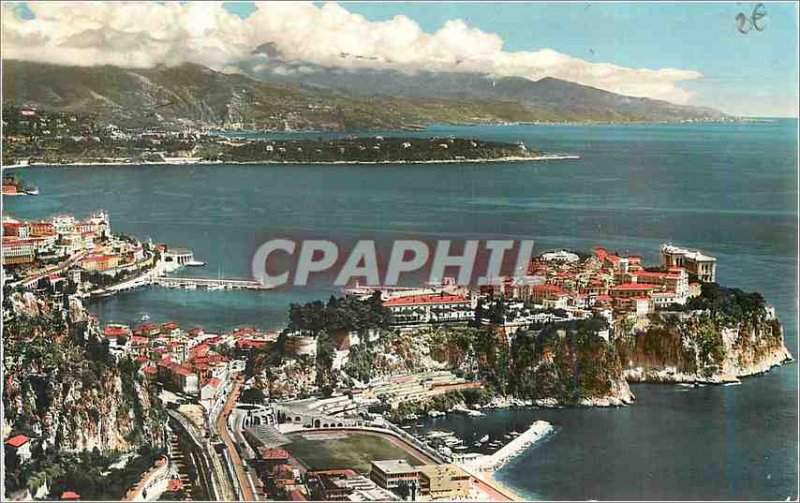Modern Postcard Principality of Monaco The Rock Harbor Deep Cap Martin and th...