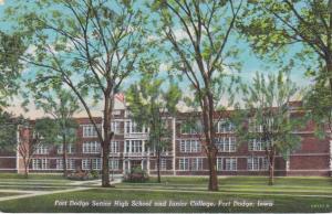 Senior High School and Junior College - Fort Dodge, Iowa - pm 1941 - Linen