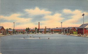 1949 Recruit Swimming Pool, Marine Corps, Msg, Parris Island, S.C.,Old Postcard