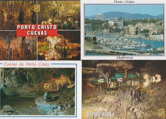 Porto Cristo Caves Cuevas 4x Mallorca Postcard s
