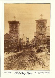 The Old City Gate, Circa 1886, St Augustine, Florida, 1996 Chrome Postcard